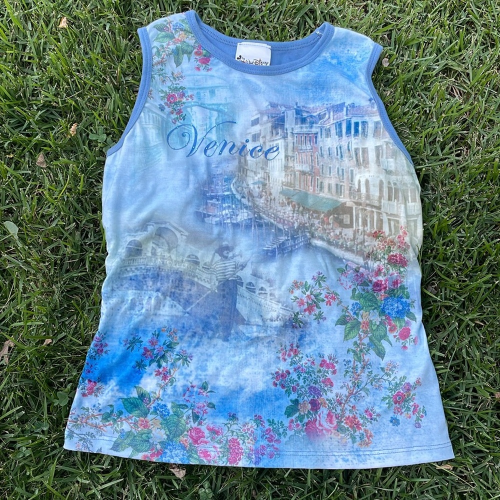 Walt Disney Women’s Blue Venice Italy Bedazzled Tank Top NWOT - Picture 6 of 6